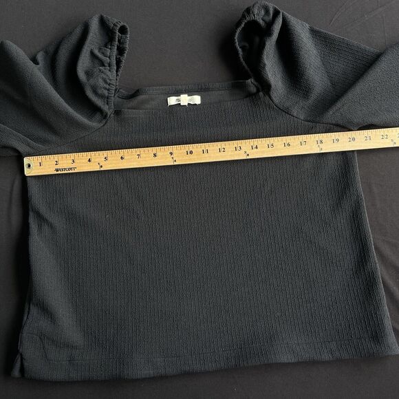 Madewell Black Square Neck Blouse - Picture 9 of 12